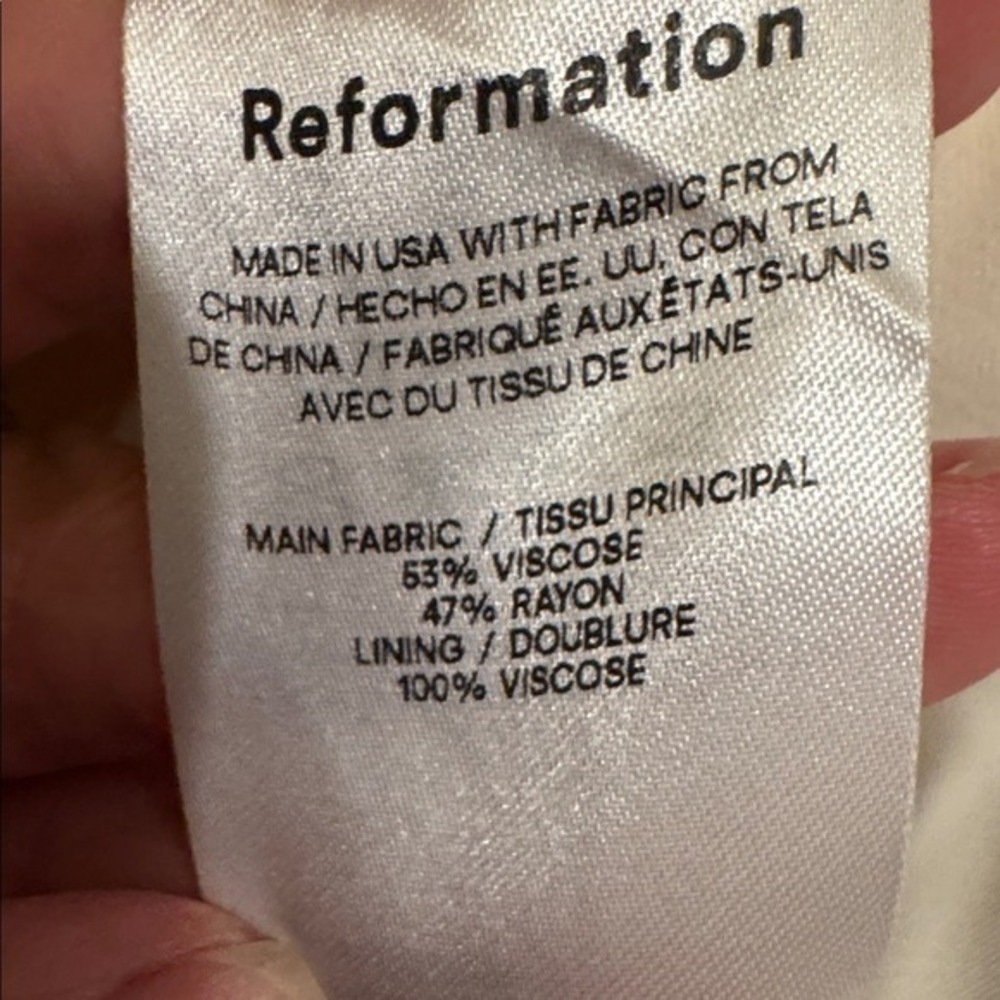 Reformation Lecce Dress Maxi Gown Wedding Dress Size 4 -#0034 - Picture 3 of 4